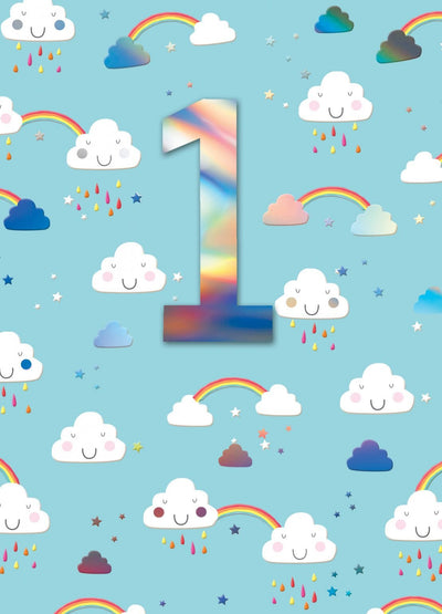 1 Rainbow & Clouds Card - Lemon And Lavender Toronto