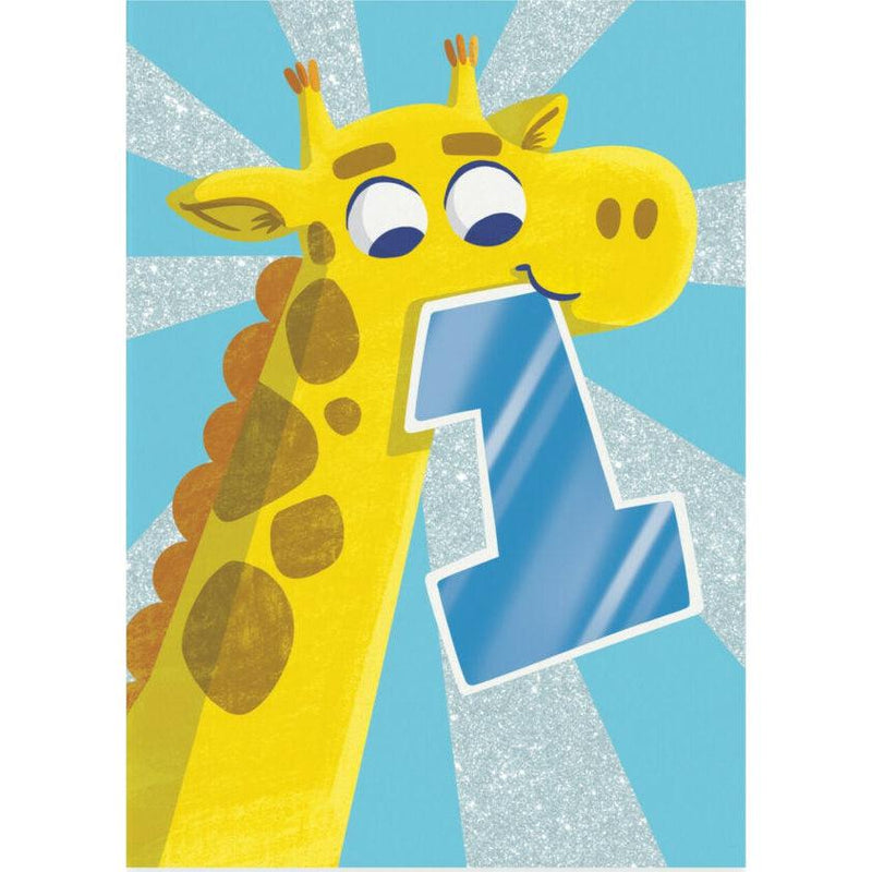 1 Year Old Giraffe - Birthday Card - Lemon And Lavender Toronto