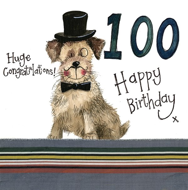 100 Happy Birthday- Large Card - Lemon And Lavender Toronto