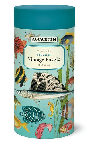 1000 pc Vintage Puzzle " Aquarium" - Cavallini - Lemon And Lavender Toronto