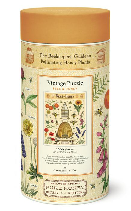 1000 pc Vintage Puzzle "Bees & Honey" - Cavallini - Lemon And Lavender Toronto