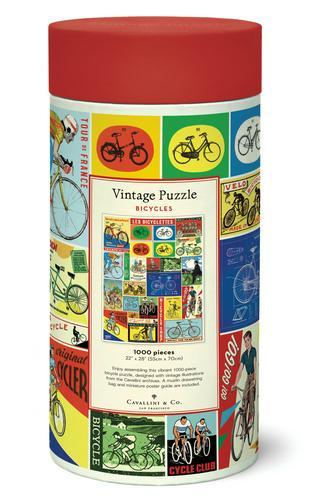 1000 pc Vintage Puzzle " Bicycles" - Cavallini - Lemon And Lavender Toronto