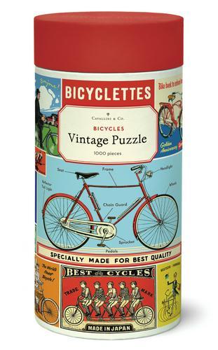 1000 pc Vintage Puzzle " Bicycles" - Cavallini - Lemon And Lavender Toronto