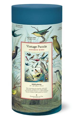 1000 pc Vintage Puzzle " Birds " - Cavallini - Lemon And Lavender Toronto