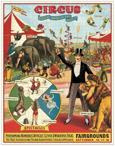1000 pc Vintage Puzzle " Circus" - Cavallini - Lemon And Lavender Toronto