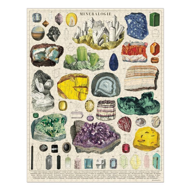 1000 pc Vintage Puzzle "Mineralogy"- Cavallini - Lemon And Lavender Toronto