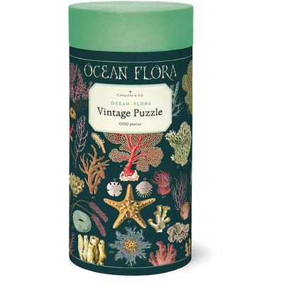 1000 pc Vintage Puzzle " Ocean Flora " - Cavallini - Lemon And Lavender Toronto