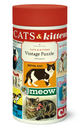 1000 Piece Cavallini Jigsaw Puzzle Cats & Kittens - Lemon And Lavender Toronto