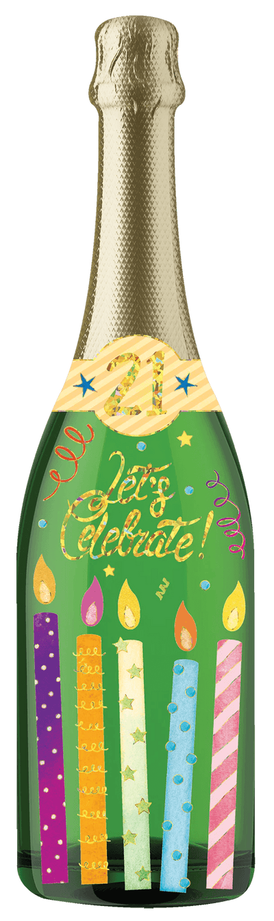21 let's celebrate! Birthday Champagne sound Card - Lemon And Lavender Toronto