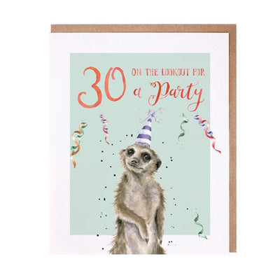 30 ON THE LOOKOUT FOR A PARTY' BIRTHDAY CARD - Lemon And Lavender Toronto
