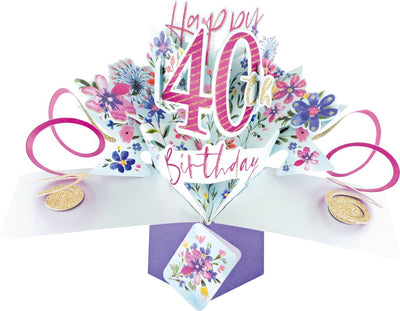 40th Birthday Pop Up Card - Lemon And Lavender Toronto