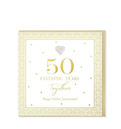 50 Years Together Happy Golden Anniversary Card - Lemon And Lavender Toronto