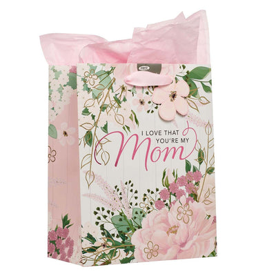 I Love That You're My Mom Gift Bag Tissue Paper Set