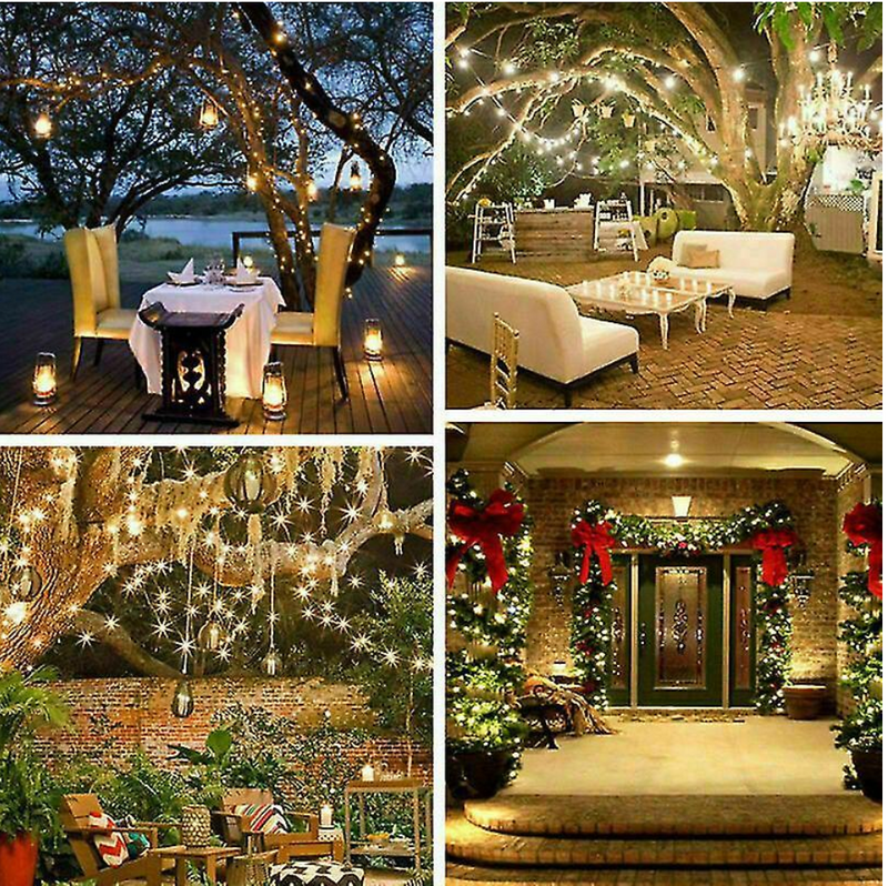 LED Outdoor Silver Branch Hanging Lights