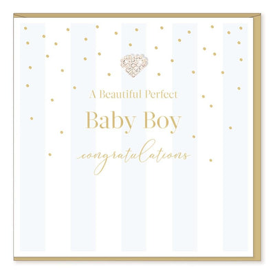 A Beautiful Perfect Baby Boy Congratulations Card - Lemon And Lavender Toronto