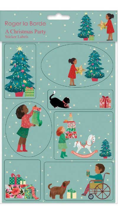 A Christmas Party Sticker Labels Sheet - Lemon And Lavender Toronto