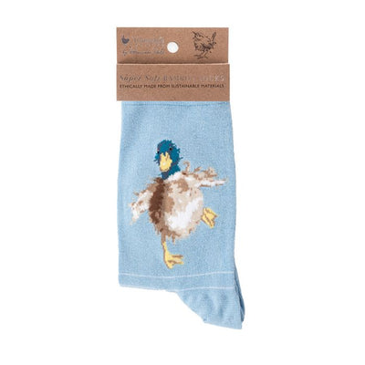 'A WADDLE AND A QUACK' SOCKS- Wrendale - Lemon And Lavender Toronto