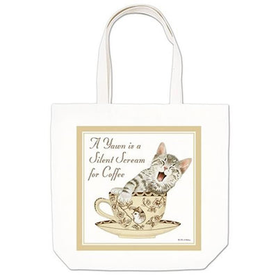 A Yawn is a silent scream for coffee Small Tote Bag - Lemon And Lavender Toronto