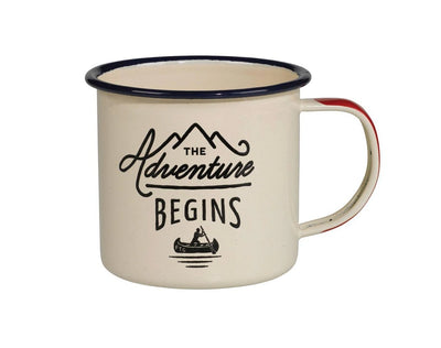 "Adventure Begins" Enamel Mug - Lemon And Lavender Toronto