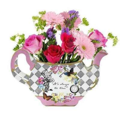 Alice in Wonderland Paper Teapot Vase - Lemon And Lavender Toronto