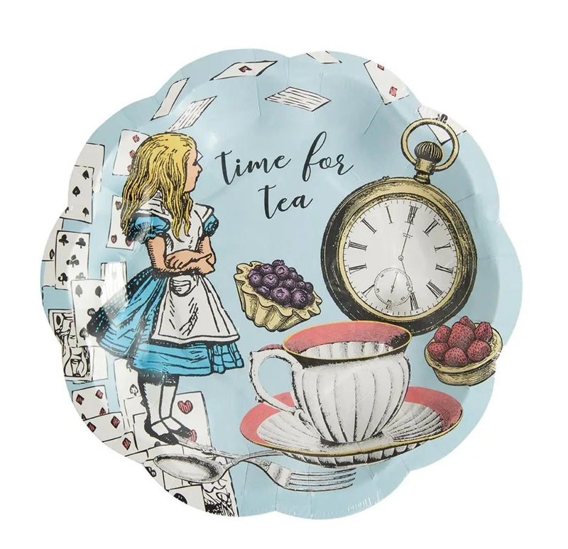 Alice in Wonderland Small Scalloped Plate - 12 Pack - Lemon And Lavender Toronto