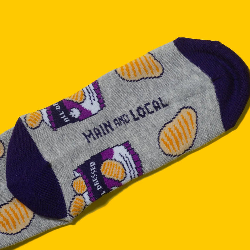 All Dressed Chips Socks-Unisex - Lemon And Lavender Toronto