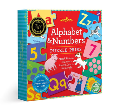 Alphabet & Numbers ABC Puzzle - Eeboo - Lemon And Lavender Toronto