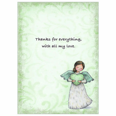 Angel with Large Heart Thank You Scripture Card - Lemon And Lavender Toronto