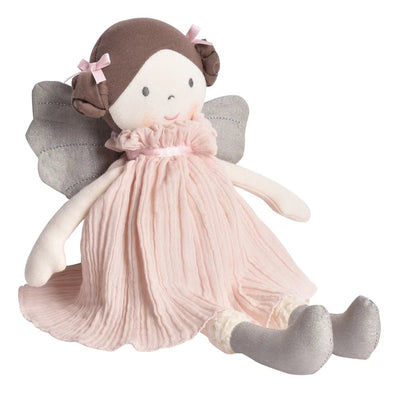 Angelina in Pink Dress with Silver Wings - Organic Doll - Lemon And Lavender Toronto