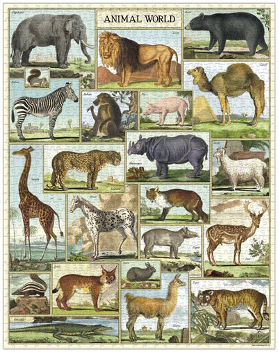 Animal World 1,000 Piece Puzzle- Cavallini - Lemon And Lavender Toronto