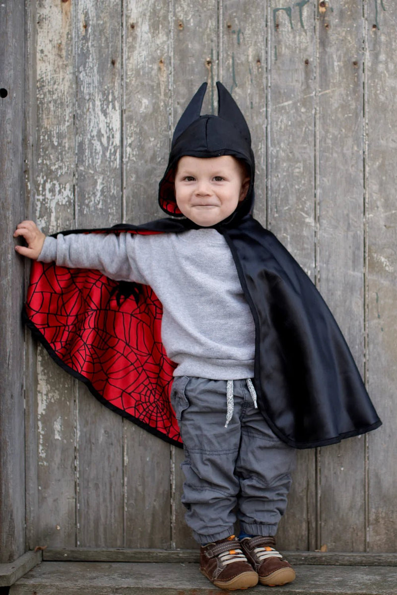 Baby Reversible Spider Bat Cape - Lemon And Lavender Toronto