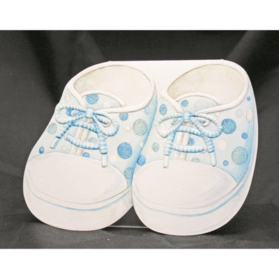 Baby Shoes Card-Blue - Lemon And Lavender Toronto