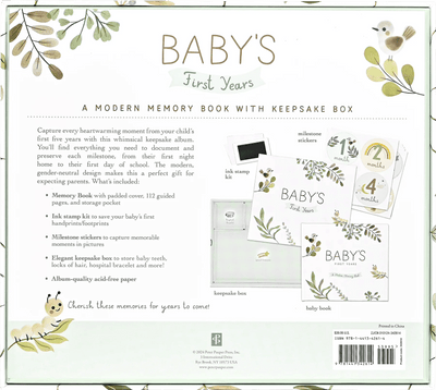 Baby's First Years-A Modern Memory Book with Keepsake Box - Lemon And Lavender Toronto
