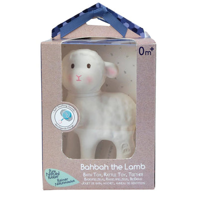 Bah Bah the Lamb-Organic Natural Rubber Rattle. Teether & Bath Toy - Lemon And Lavender Toronto