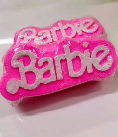 Barbie Logo Bath Bomb - Handmade in Canada - Lemon And Lavender Toronto