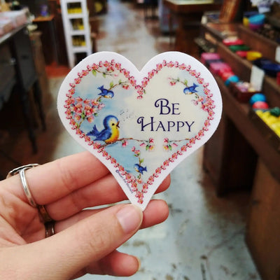 Be Happy Sticker - Lemon And Lavender Toronto