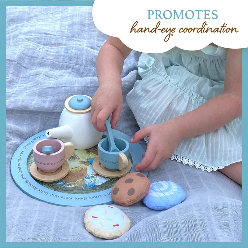 Beatrix Potter Peter Rabbit Wooden Tea Set for Pretend Play - Lemon And Lavender Toronto