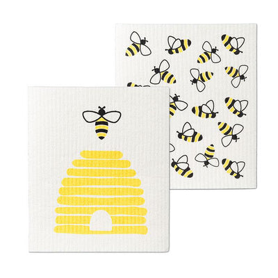 Bee & Beehive Dishcloths. Set of 2 - Lemon And Lavender Toronto