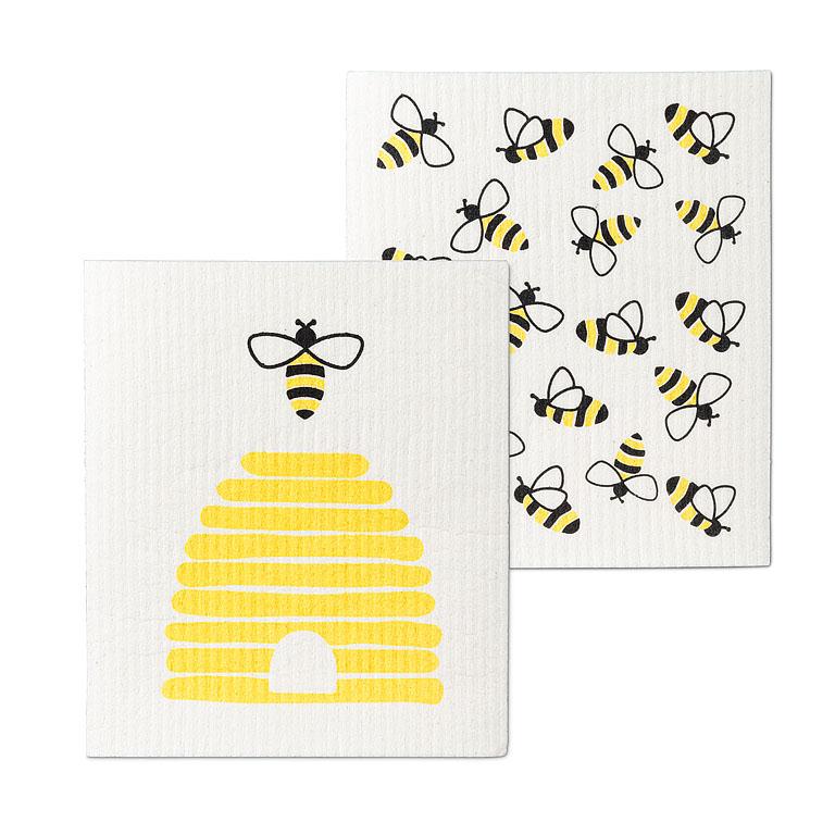 Bee & Beehive Dishcloths. Set of 2 - Lemon And Lavender Toronto