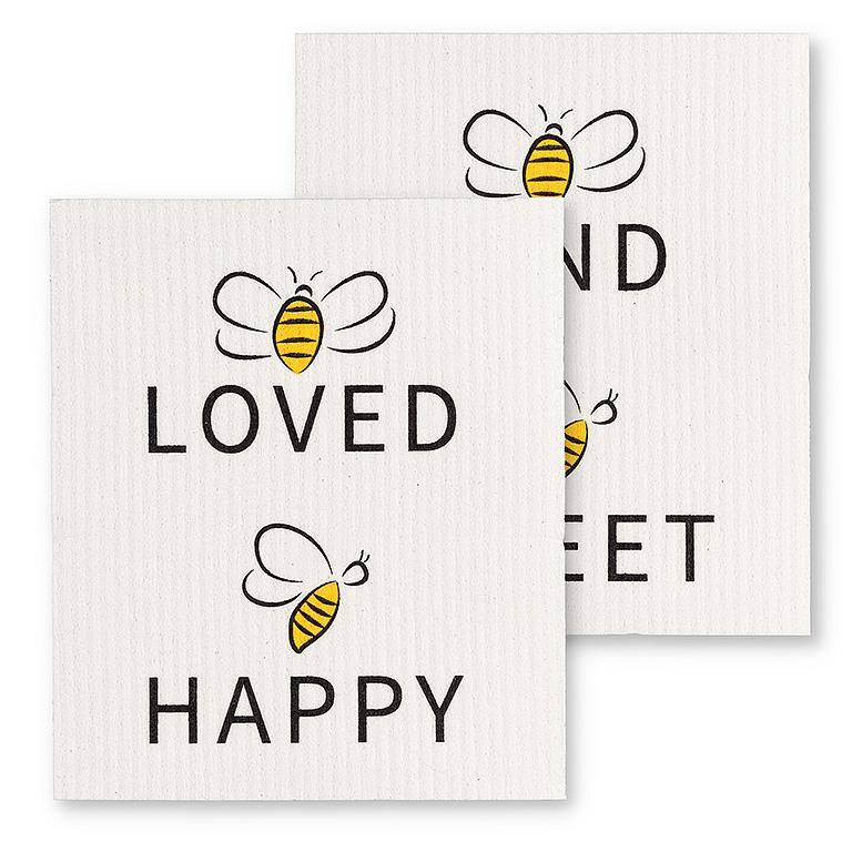 Bee Loved Dishcloths. Set of 2 - Lemon And Lavender Toronto