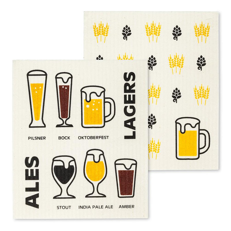 Beer Dishcloths. Set of 2 - Lemon And Lavender Toronto