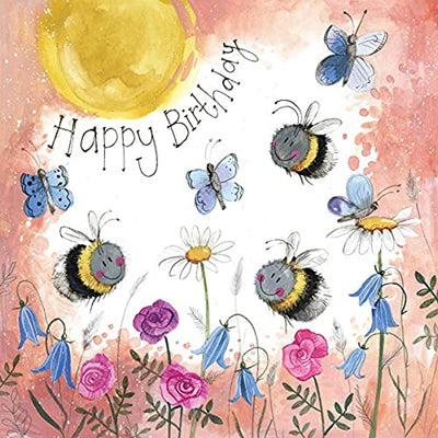 Bees Happy Birthday- Large Card - Lemon And Lavender Toronto