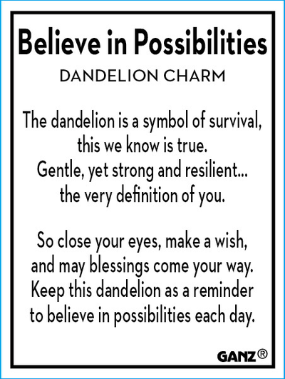 Believe in Possibilities - Dandelion Charm - Lemon And Lavender Toronto