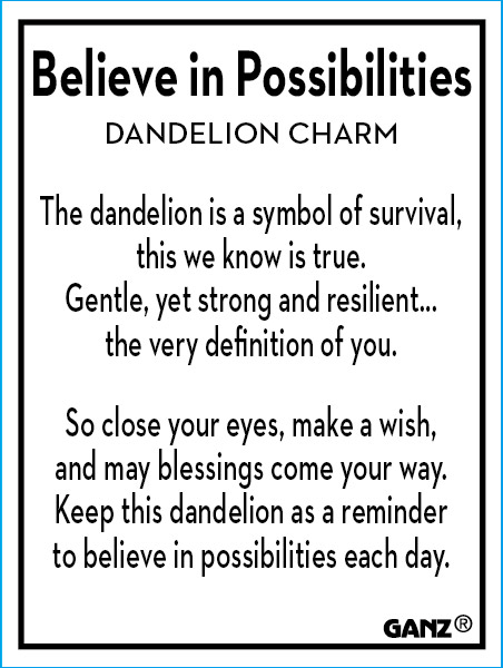 Believe in Possibilities - Dandelion Charm - Lemon And Lavender Toronto