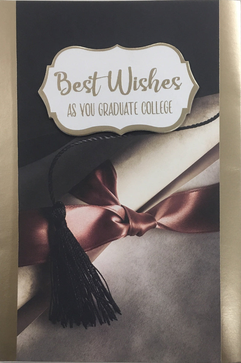 Best Wishes as you Graduate College Greeting Card - Lemon And Lavender Toronto
