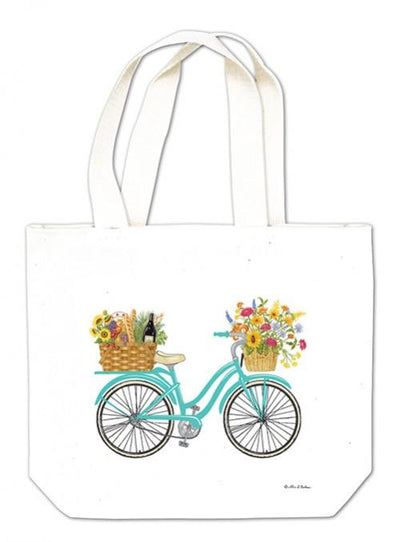 Bicycle Small Tote Bag - Lemon And Lavender Toronto