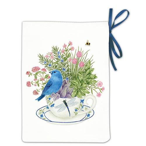 Bird in Tea Cup Print Sachet Bag - Lemon And Lavender Toronto