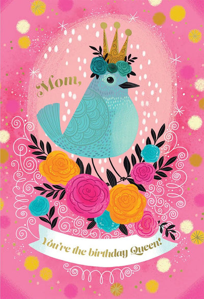 Bird With Crown Birthday Card Mother - Lemon And Lavender Toronto