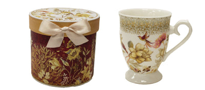 Birds and Golden Flowers Mug in a Box - Lemon And Lavender Toronto