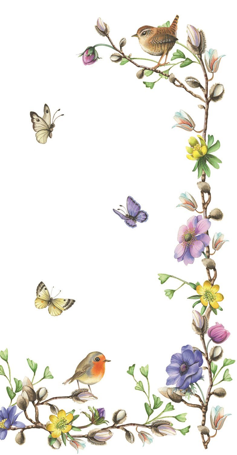 Birds Butterflies and Flowers Napkins - Lemon And Lavender Toronto
